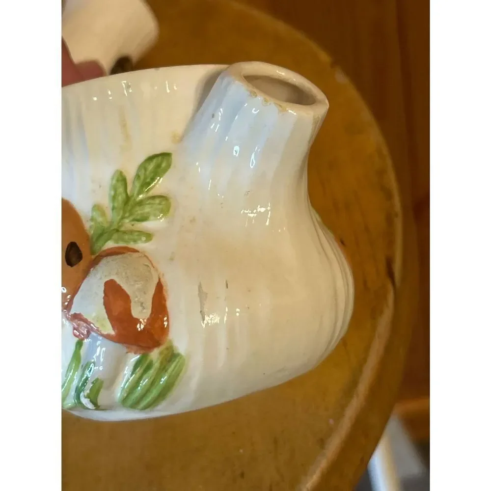 Vintage Arnels Mushroom Ceramic Creamer Sugar Bowl Salt Pepper Shaker Read (5008